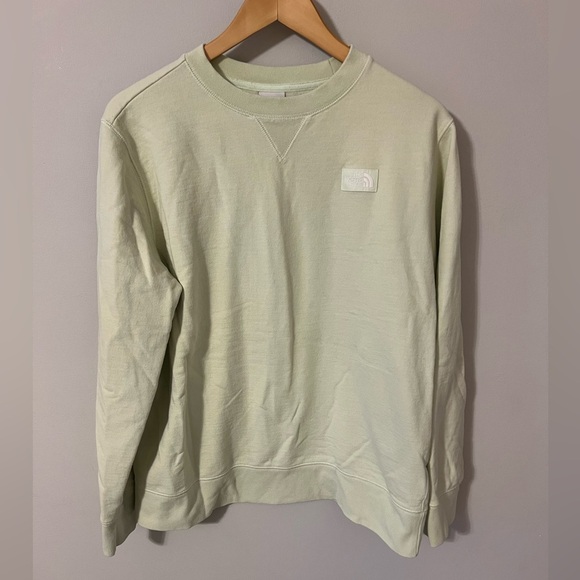 The North Face HERITAGE PATCH CREW SWEATSHIRT - WOMEN'S Size XL Lime Cream - Picture 1 of 8